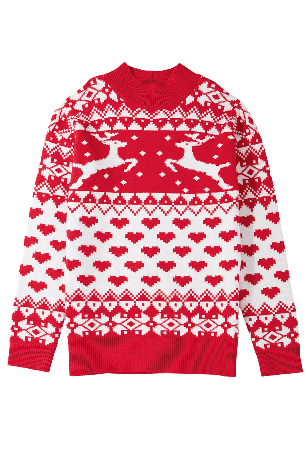 Feeling Festive Reindeer Hearts Sweater